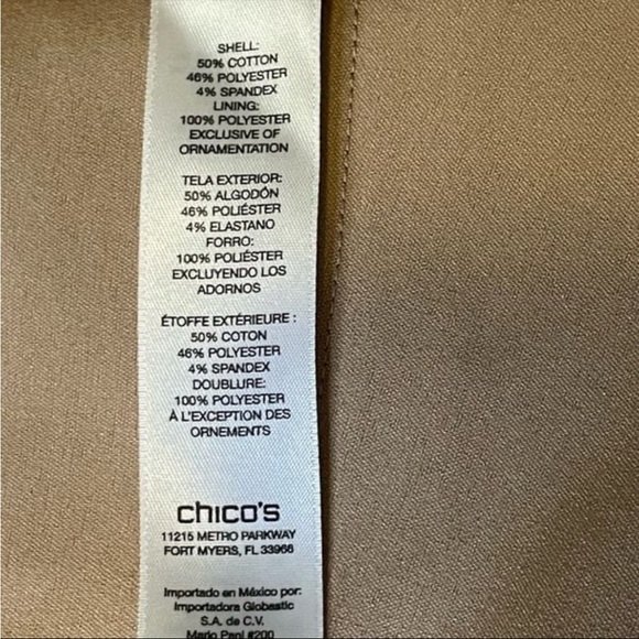 Chico’s Camel Lightweight Stretch Jacket EUC - Picture 7 of 8